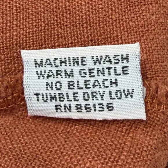 Bryn Walker Asymmetric Tunic BW M US 12/14 Orange Linen Oversized Lagenlook EUC - Picture 5 of 6